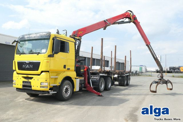 MAN 26.540 TGX 6x4, Kombizug, Huttner LNZK 20 - Kokvedējs, Kravas auto ar manipulatoru: foto 1 MAN 26.540 TGX 6x4, Kombizug, Huttner LNZK 20 - Kokvedējs, Kravas auto ar manipulatoru: foto 1