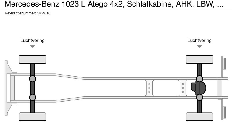 Kravas automašīna ar slēgto virsbūvi Mercedes-Benz 1023 L Atego 4x2, Schlafkabine, AHK, LBW, Möbel: foto 19