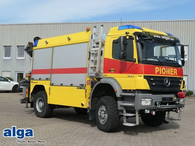 Mercedes-Benz 1833 Axor 4x4, Kran Palfinger, Rosenbauer, AHK - Ugunsdzēsēju mašīna: foto 1 Mercedes-Benz 1833 Axor 4x4, Kran Palfinger, Rosenbauer, AHK - Ugunsdzēsēju mašīna: foto 1