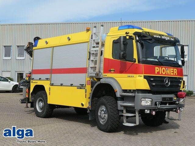 Mercedes-Benz 1833 Axor 4x4, Kran Palfinger, Rosenbauer, AHK - Ugunsdzēsēju mašīna: foto 1 Mercedes-Benz 1833 Axor 4x4, Kran Palfinger, Rosenbauer, AHK - Ugunsdzēsēju mašīna: foto 1