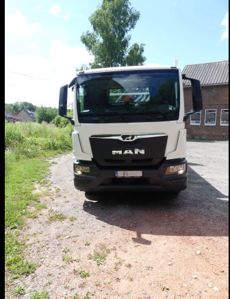 Camion plateau ridelle avec grue MAN TGM18,250 (2022-3.278 km) - Bortu kravas automašīna/ Platforma, Kravas auto ar manipulatoru: foto 2 Camion plateau ridelle avec grue MAN TGM18,250 (2022-3.278 km) - Bortu kravas automašīna/ Platforma, Kravas auto ar manipulatoru: foto 2
