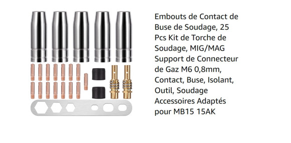Kit de soudage (25 pièces) - Metālapstrādes iekārta: foto 1 Kit de soudage (25 pièces) - Metālapstrādes iekārta: foto 1