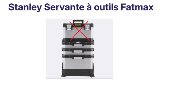 Noliktavas tehnika Servante d'atelier sur roulettes STANLEY FATMAX MP 3 pièces: foto 1