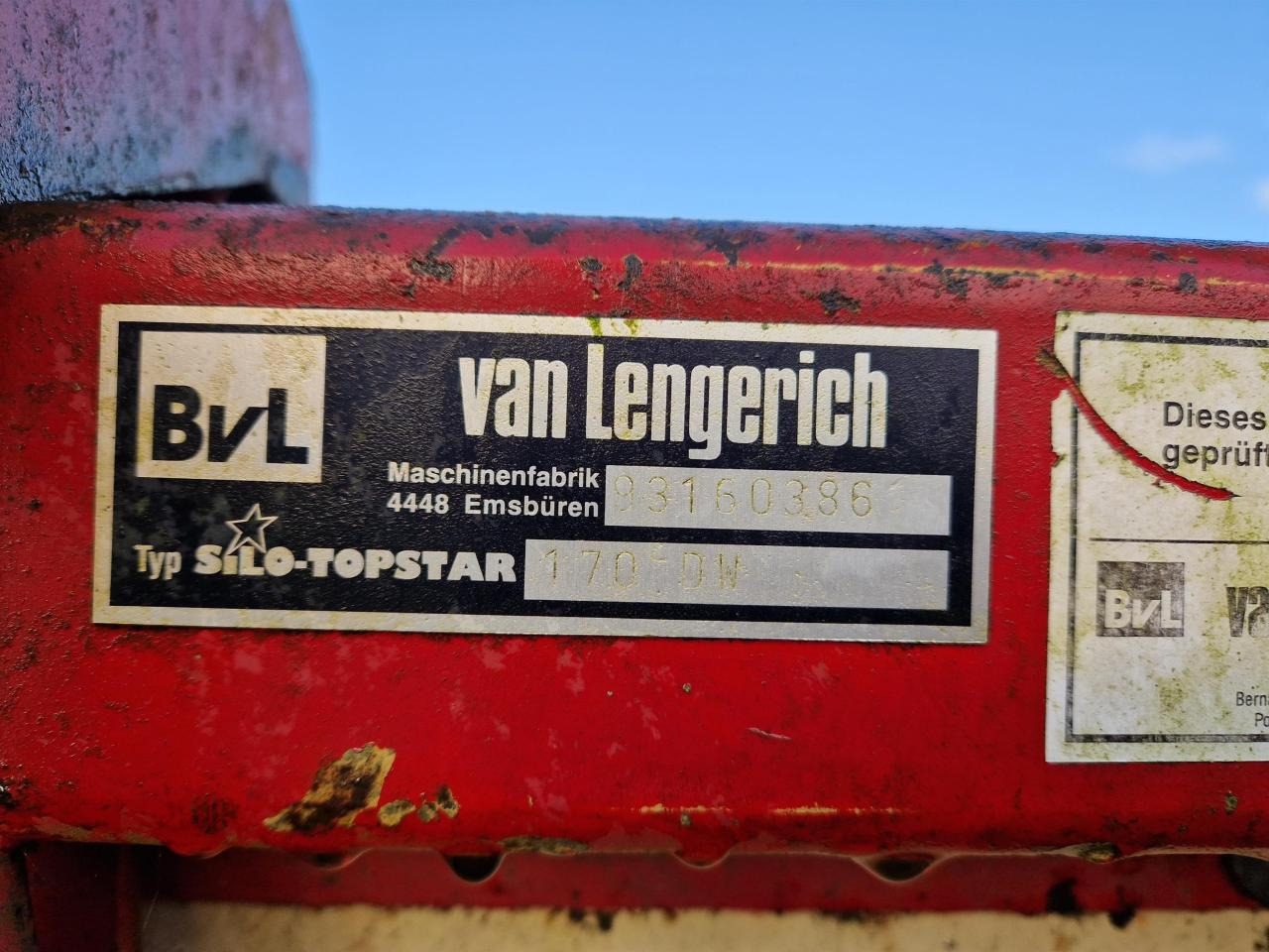 BVL - van Lengerich Topstar 170 DW - Fermu aprīkojums: foto 3 BVL - van Lengerich Topstar 170 DW - Fermu aprīkojums: foto 3
