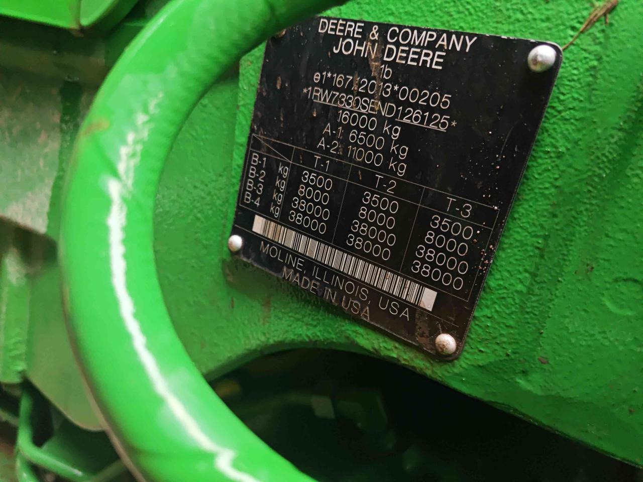 Traktors John Deere 7R 330: foto 13