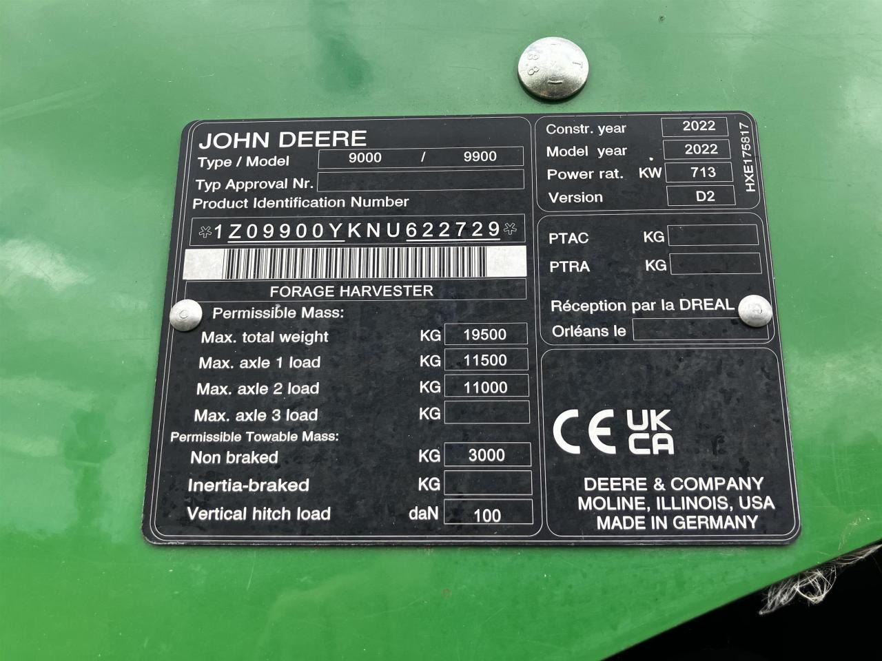 Lopbarības kombains John Deere 9900i: foto 14