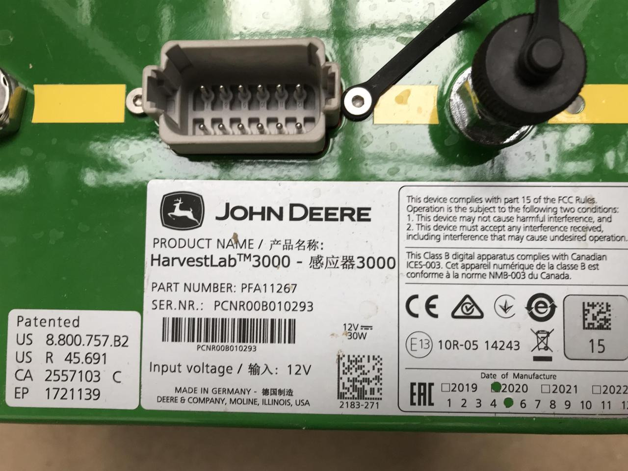 John Deere HarvestLab 3000 - Navigācijas sistēma - Lauksaimniecības tehnika: foto 5 John Deere HarvestLab 3000 - Navigācijas sistēma - Lauksaimniecības tehnika: foto 5