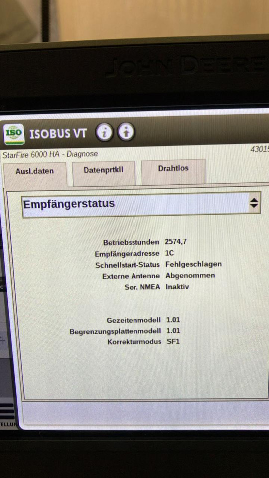 John Deere SF6000 - Navigācijas sistēma - Lauksaimniecības tehnika: foto 5 John Deere SF6000 - Navigācijas sistēma - Lauksaimniecības tehnika: foto 5