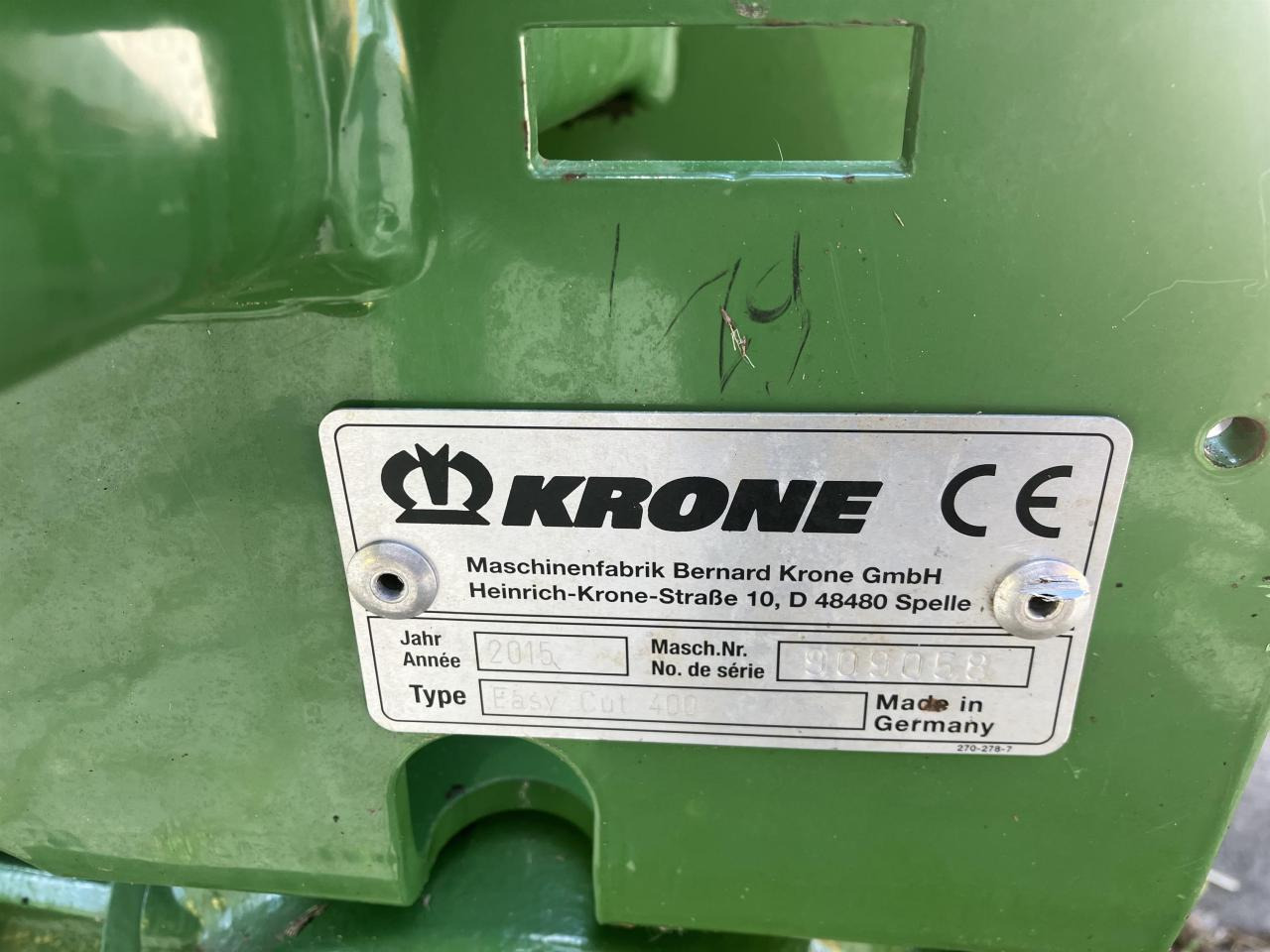 Krone EC 400 - Pļāvējs: foto 4 Krone EC 400 - Pļāvējs: foto 4