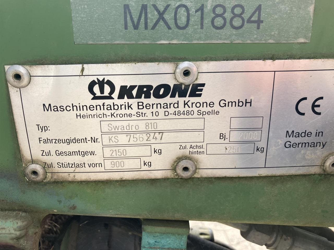 Krone SWADRO 810 - Vālotājs/ Ārdītājs: foto 3 Krone SWADRO 810 - Vālotājs/ Ārdītājs: foto 3