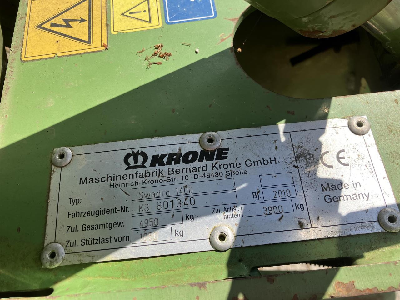 Krone Swadro 1400 - Vālotājs/ Ārdītājs: foto 3 Krone Swadro 1400 - Vālotājs/ Ārdītājs: foto 3