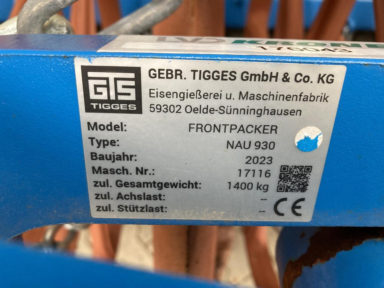 Lauka veltnis Tigges Nautilus 930 W 160: foto 6