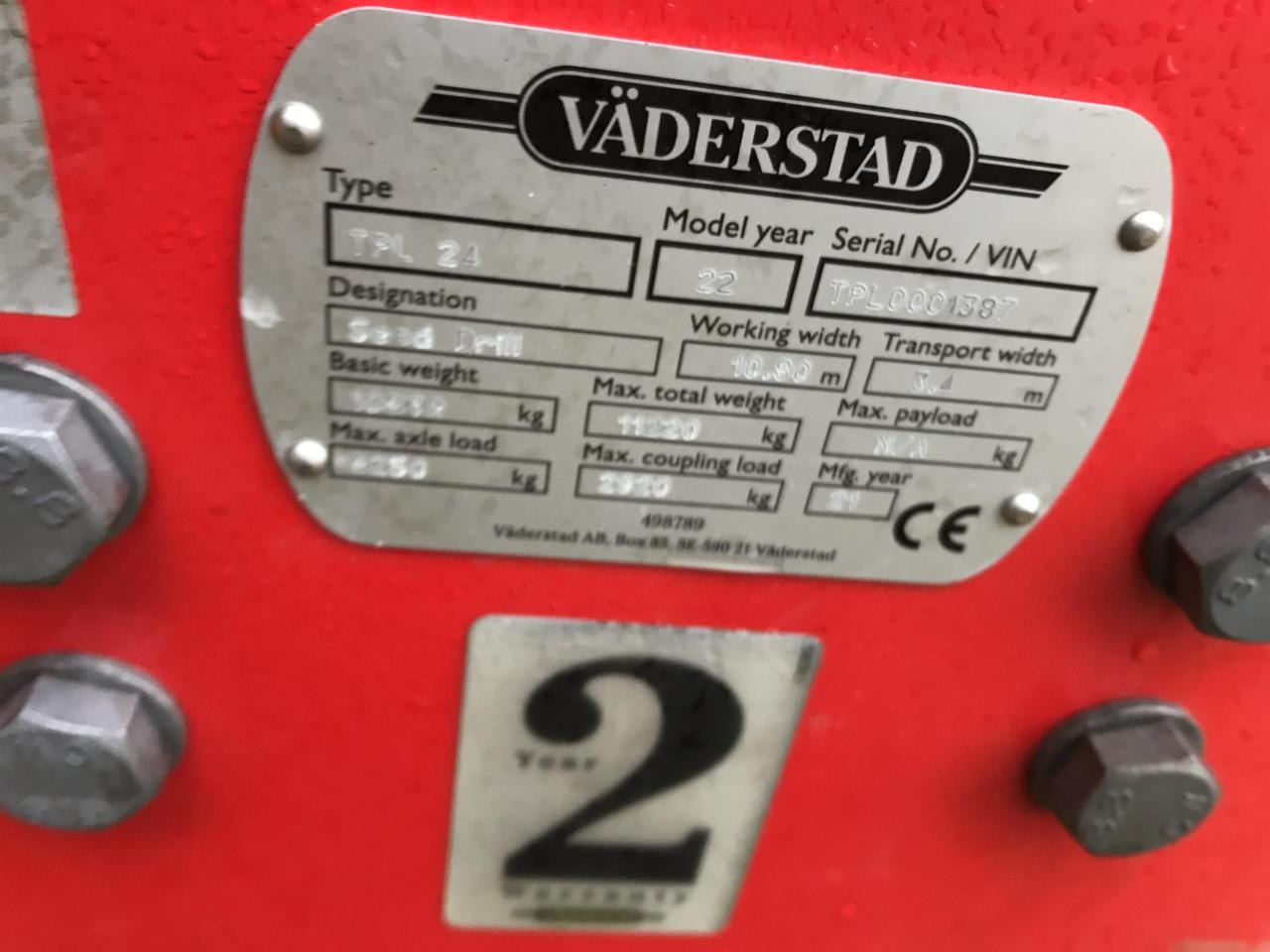 Sējmašīna Väderstad Tempo L: foto 9