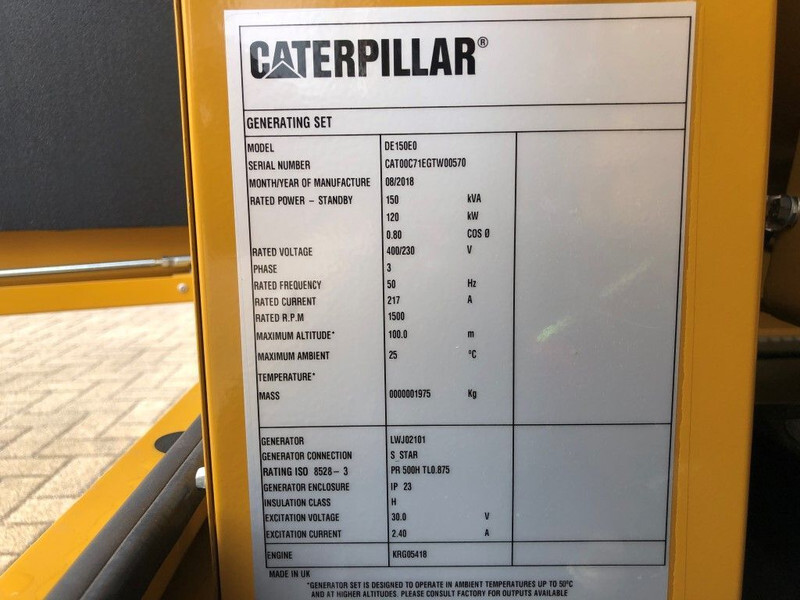 Caterpillar C7.1 150 kVA Supersilent generatorset - Elektroģenerators: foto 4 Caterpillar C7.1 150 kVA Supersilent generatorset - Elektroģenerators: foto 4
