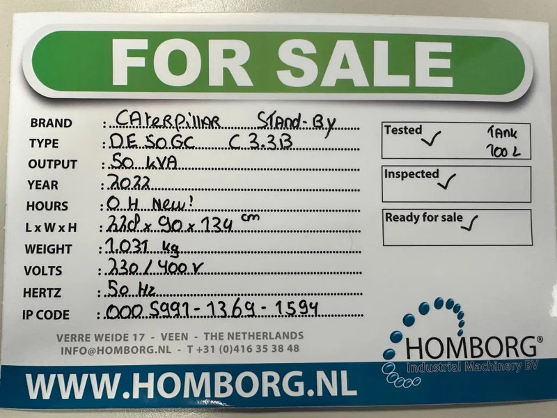 Caterpillar DE50GC C3.3B 50 kVA Silent Stand-By Generatorset CAT New ! - Elektroģenerators: foto 2 Caterpillar DE50GC C3.3B 50 kVA Silent Stand-By Generatorset CAT New ! - Elektroģenerators: foto 2