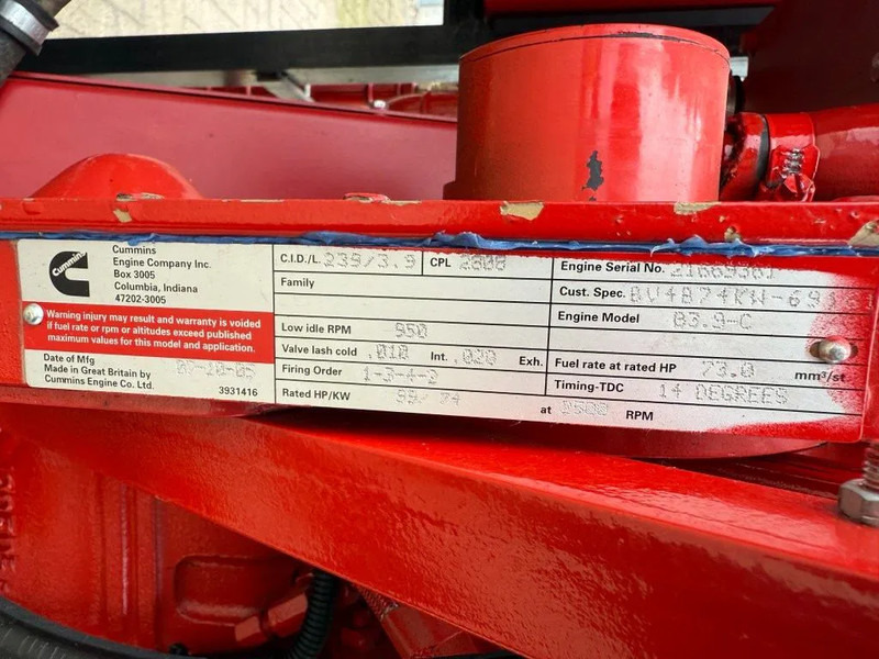 Ūdens sūknis Cummins B3.8-C Firepack 138 m3 / h Diesel Waterpomp as New ! 197 hours: foto 7