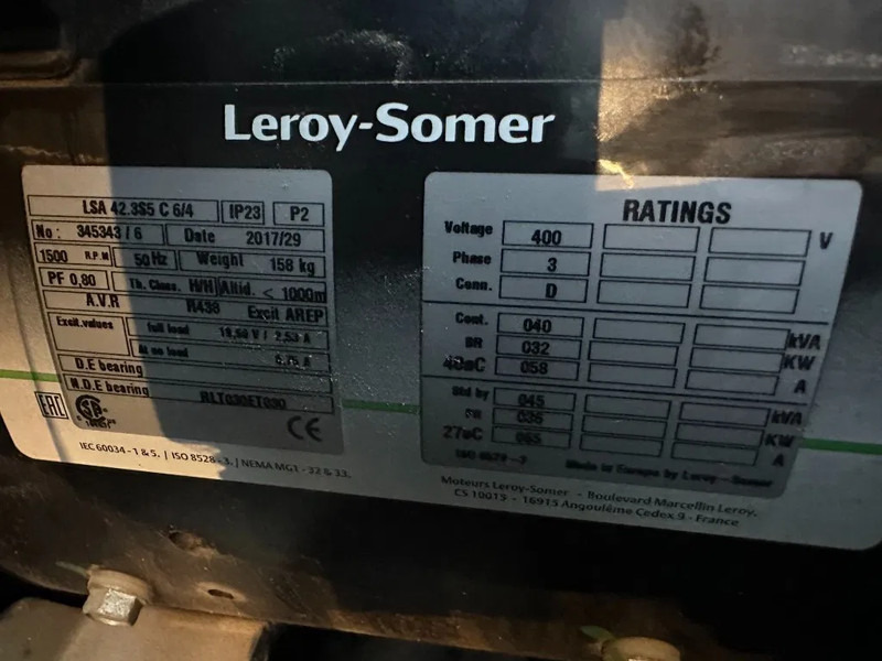 Elektroģenerators Europower EPUS44TDE Kubota Leroy Somer 44 kVA Supersilent Rental generatorset: foto 12