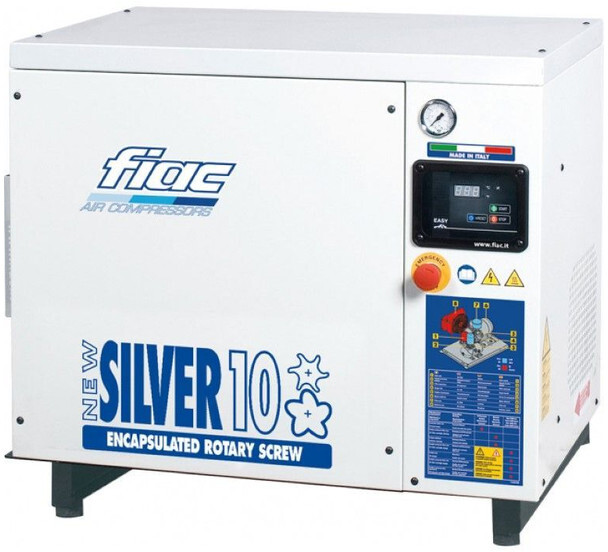 Fiac New Silver 10 Silent 7.5 kW 860 L / min 10 bar Elektrische Schroefcompressor - Gaisa kompresors: foto 1 Fiac New Silver 10 Silent 7.5 kW 860 L / min 10 bar Elektrische Schroefcompressor - Gaisa kompresors: foto 1