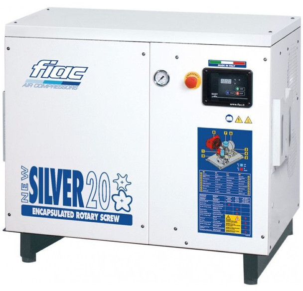 Fiac New Silver 20 Silent 15 kW 1900 L / min 10 Bar Elektrische Schroefcompressor - Gaisa kompresors: foto 1 Fiac New Silver 20 Silent 15 kW 1900 L / min 10 Bar Elektrische Schroefcompressor - Gaisa kompresors: foto 1