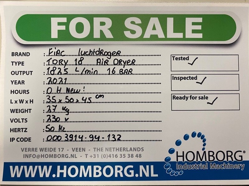 Fiac TDRY 18 TDRY 18 luchtdroger 1825 L / min 16 Bar Air Dryer - Gaisa kompresors: foto 2 Fiac TDRY 18 TDRY 18 luchtdroger 1825 L / min 16 Bar Air Dryer - Gaisa kompresors: foto 2