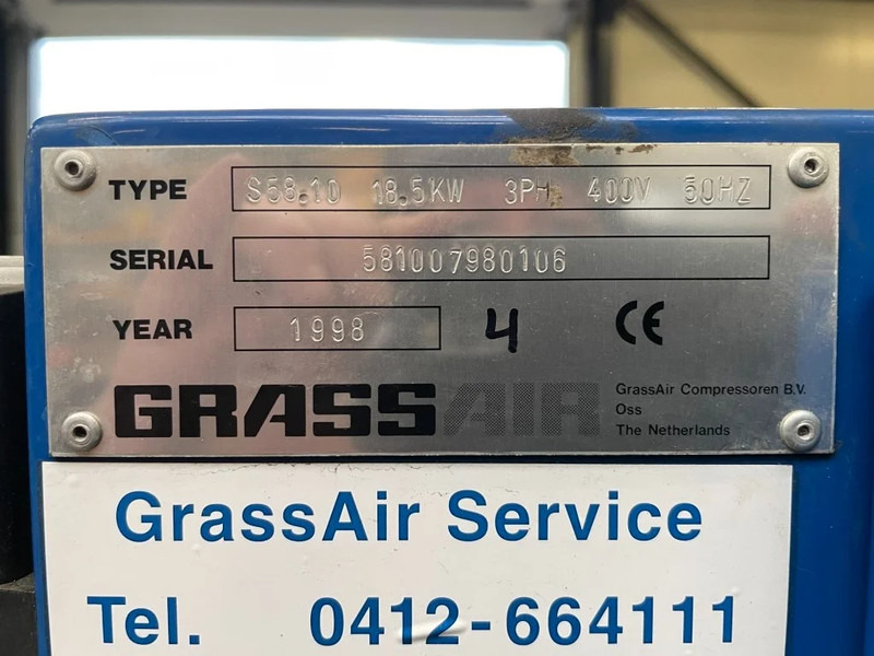 Grassair S58.10 Elektrische Schroefcompressor 18.5 kW 2500 L / min 10 Bar - Gaisa kompresors: foto 4 Grassair S58.10 Elektrische Schroefcompressor 18.5 kW 2500 L / min 10 Bar - Gaisa kompresors: foto 4