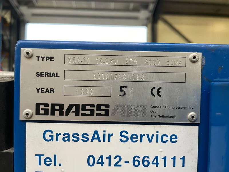 Grassair S58.10 Elektrische Schroefcompressor 18.5 kW 2500 L / min 10 Bar - Gaisa kompresors: foto 4 Grassair S58.10 Elektrische Schroefcompressor 18.5 kW 2500 L / min 10 Bar - Gaisa kompresors: foto 4