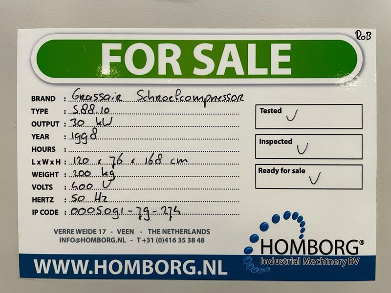 Gaisa kompresors Grassair S88.10 Elektrische Schroefcompressor 4000L / min 10 Bar: foto 11