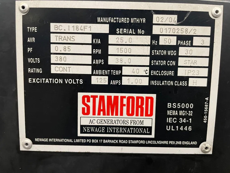 Elektroģenerators Hatz 2M40H Stamford 25 kVA generatorset: foto 5