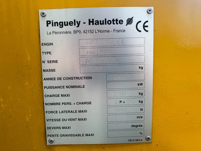 Haulotte HA15IP 15 meter werkhoogte Knikarm Elektra Hoogwerker as New ! Accu 2020 - Izlices pacēlājs: foto 4 Haulotte HA15IP 15 meter werkhoogte Knikarm Elektra Hoogwerker as New ! Accu 2020 - Izlices pacēlājs: foto 4