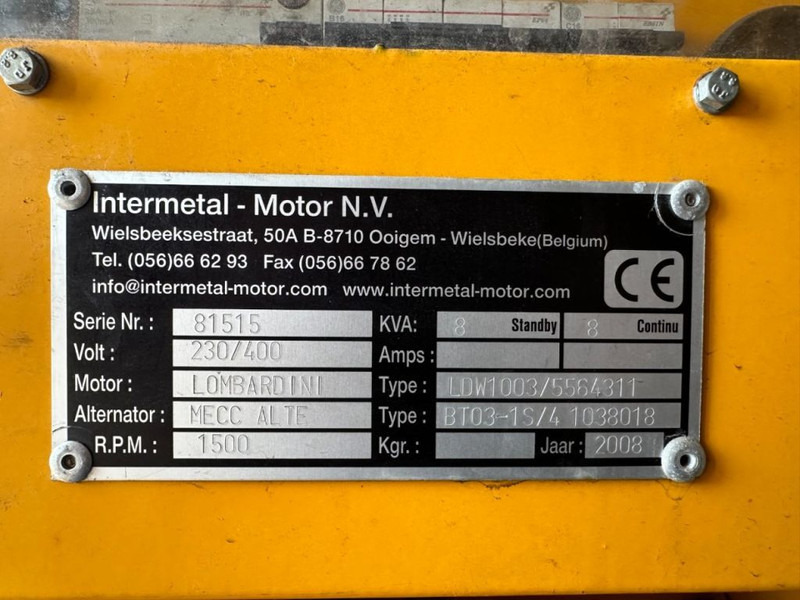 Himoinsa Lombardini LDW 1003 Mecc Alte Spa 9 kVA Supersilent generatorset in 8 ft container - Elektroģenerators: foto 5 Himoinsa Lombardini LDW 1003 Mecc Alte Spa 9 kVA Supersilent generatorset in 8 ft container - Elektroģenerators: foto 5