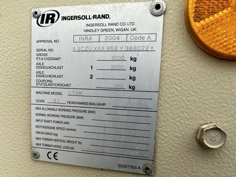 Ingersoll Rand LT6K Kubota 6 kVA Mobiele Lichtmast Aggregaat Light Tower - Apgaismojuma stabs: foto 5 Ingersoll Rand LT6K Kubota 6 kVA Mobiele Lichtmast Aggregaat Light Tower - Apgaismojuma stabs: foto 5