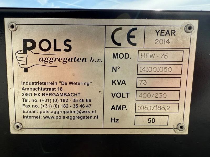 Iveco FPT Himoinsa Mecc Alte Spa 75 kVA generatorset - Elektroģenerators: foto 4 Iveco FPT Himoinsa Mecc Alte Spa 75 kVA generatorset - Elektroģenerators: foto 4