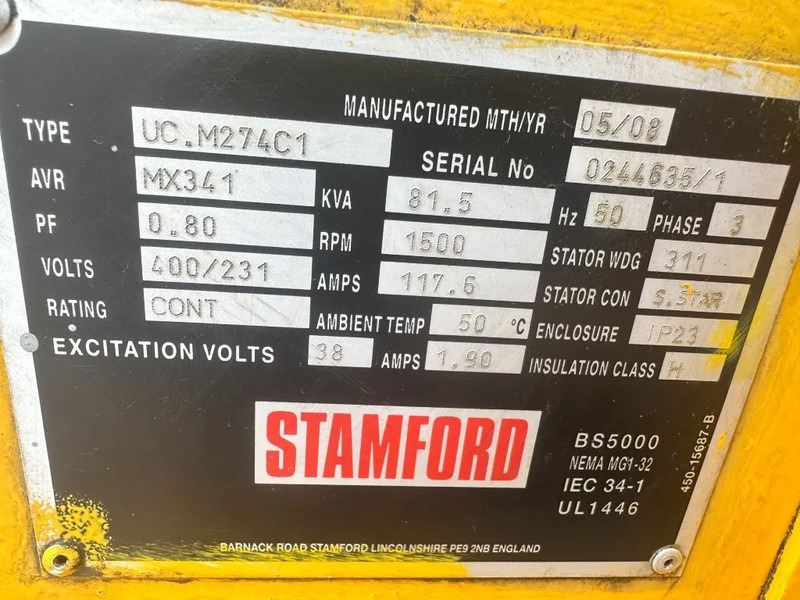 John Deere 4045 HFU 72 Stamford 81.5 kVA Marine Generatorset - Elektroģenerators: foto 5 John Deere 4045 HFU 72 Stamford 81.5 kVA Marine Generatorset - Elektroģenerators: foto 5
