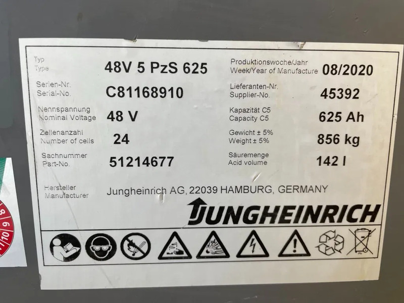 Autokrāvējs Jungheinrich EFG 216K 1.6 ton Triplex Freelift Sideshift Elektra Heftruck Accu 2020: foto 17
