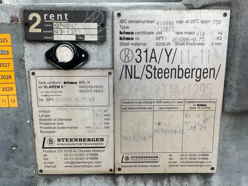 Kiwa IBC Steenbergen 750 liter Dieseltank met Handpomp Milieutank Gegalvaniseerd - Uzglabāšanas tvertne: foto 3 Kiwa IBC Steenbergen 750 liter Dieseltank met Handpomp Milieutank Gegalvaniseerd - Uzglabāšanas tvertne: foto 3