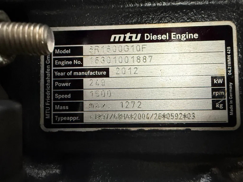 MTU 6R1600 G10F Himoinsa Mecc Alte Spa 315 kVA Silent generatorset Stage 3A - Elektroģenerators: foto 5 MTU 6R1600 G10F Himoinsa Mecc Alte Spa 315 kVA Silent generatorset Stage 3A - Elektroģenerators: foto 5