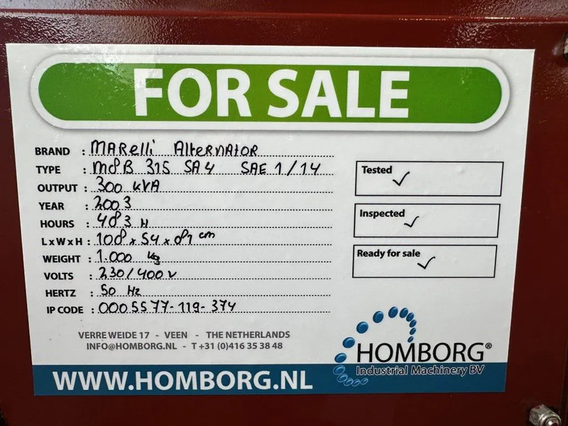 Elektroģenerators Marelli M8B 315 SA4 Alternator 300 kVA generatordeel SAE 1 / 14: foto 11 Elektroģenerators Marelli M8B 315 SA4 Alternator 300 kVA generatordeel SAE 1 / 14: foto 11