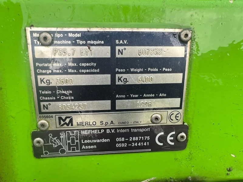 Merlo P35.7 EVT Perkins Diesel 3.5 ton Verreiker - Teleskopiskais iekrāvējs: foto 3 Merlo P35.7 EVT Perkins Diesel 3.5 ton Verreiker - Teleskopiskais iekrāvējs: foto 3