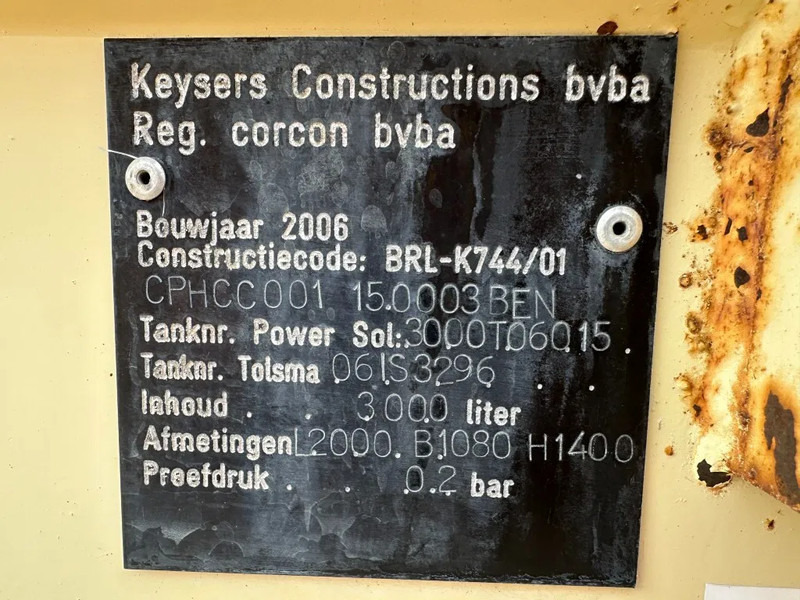 Uzglabāšanas tvertne Tolsma Kiwa IBC 3000 liter Dieseltank Milieutank: foto 9 Uzglabāšanas tvertne Tolsma Kiwa IBC 3000 liter Dieseltank Milieutank: foto 9