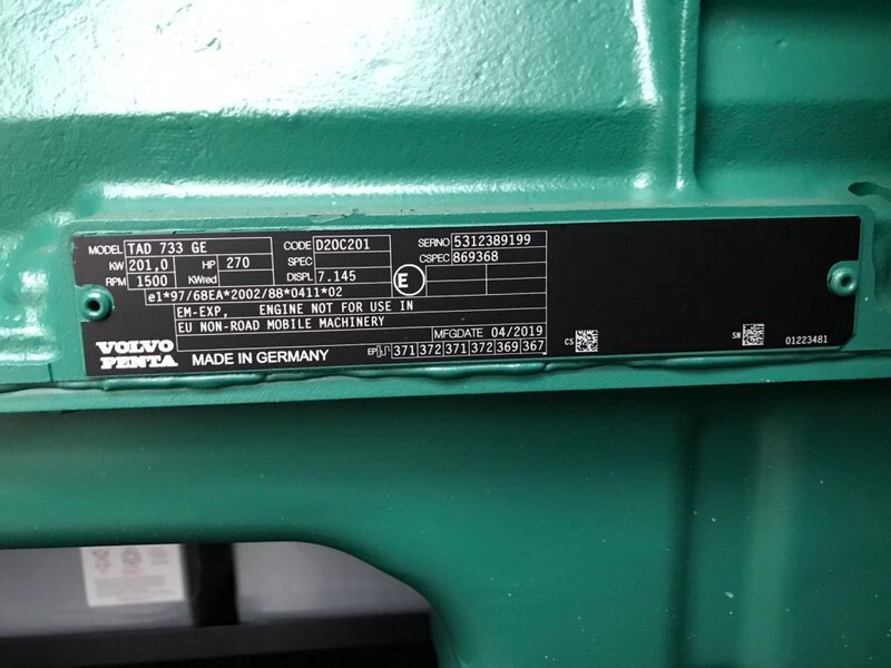 Volvo TAD 733 GE 225 kVA Supersilent generatorset New ! - Elektroģenerators: foto 5 Volvo TAD 733 GE 225 kVA Supersilent generatorset New ! - Elektroģenerators: foto 5