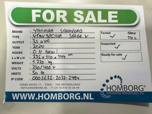 Yanmar Stage 5 Stamford 35 kVA Rental Silent Generatorset Stage V New ! - Elektroģenerators: foto 2 Yanmar Stage 5 Stamford 35 kVA Rental Silent Generatorset Stage V New ! - Elektroģenerators: foto 2