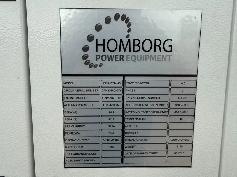 Yanmar Stage 5 Yanmar 45 kVA Silent Rental generatorset - Elektroģenerators: foto 3 Yanmar Stage 5 Yanmar 45 kVA Silent Rental generatorset - Elektroģenerators: foto 3