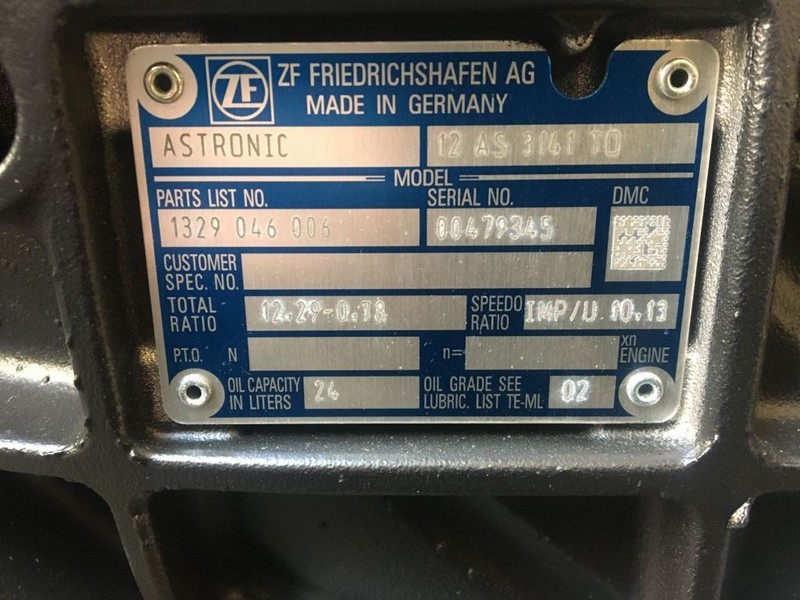 DAF Versnellingsbak ZF 12 AS 3141 TO 12,29 - 0,78 INTARDER - Pārnesumkārba - Kravas automašīna: foto 3 DAF Versnellingsbak ZF 12 AS 3141 TO 12,29 - 0,78 INTARDER - Pārnesumkārba - Kravas automašīna: foto 3
