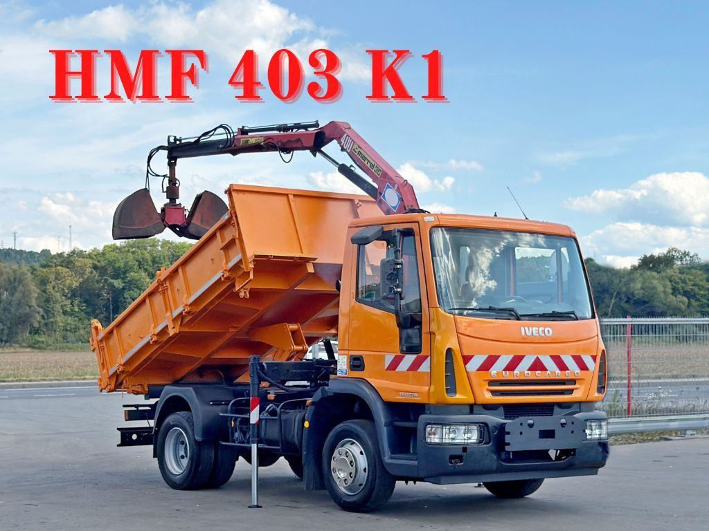 Iveco EUROCARGO 120E18 * HMF 403 K1 * TOPZUSTAND - Kravas auto ar manipulatoru, Kravas automašīna pašizgāzējs: foto 1 Iveco EUROCARGO 120E18 * HMF 403 K1 * TOPZUSTAND - Kravas auto ar manipulatoru, Kravas automašīna pašizgāzējs: foto 1
