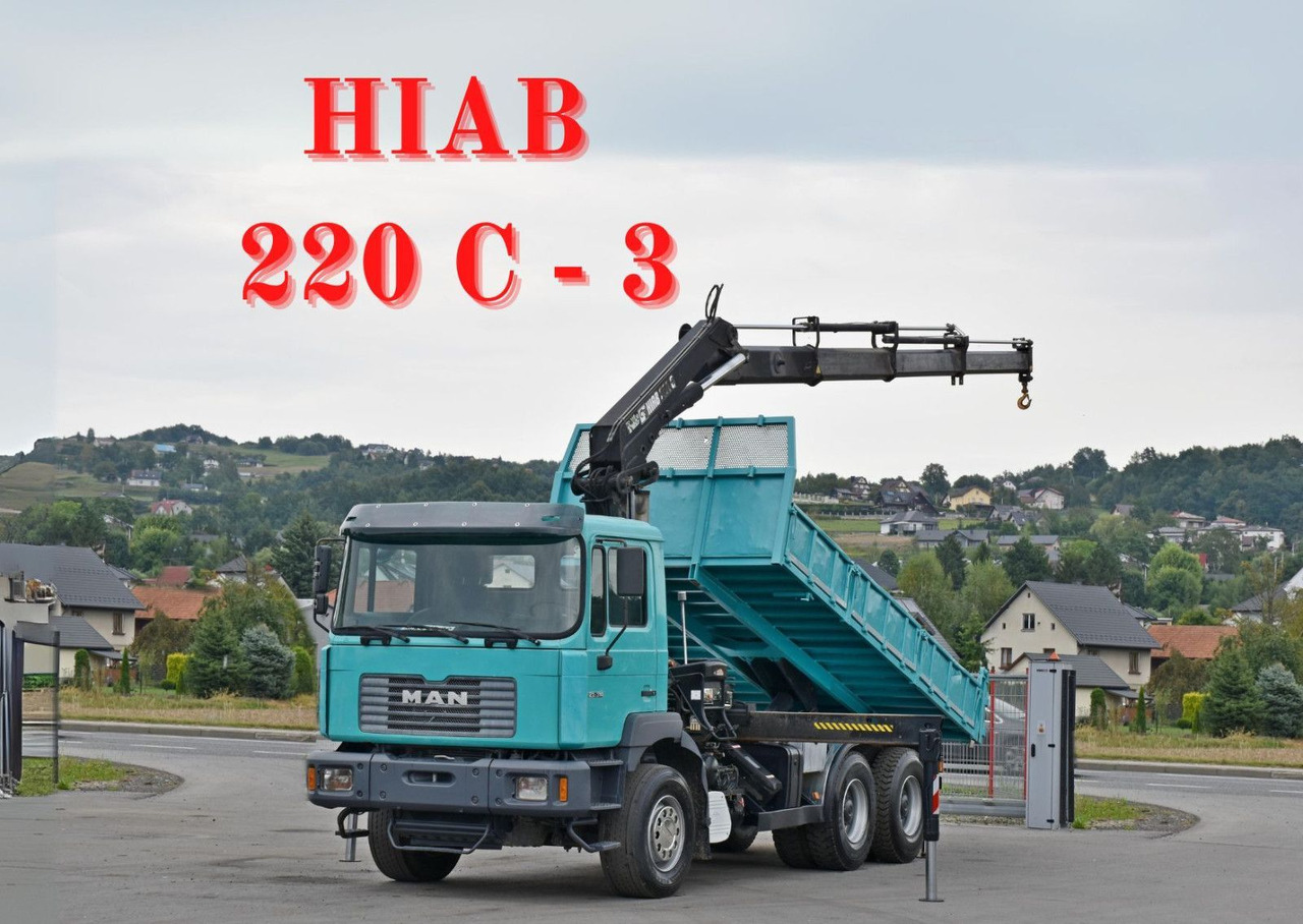 MAN 27-314 * HIAB 220 C - 3 + FUNK * 6x4 - Kravas automašīna pašizgāzējs, Kravas auto ar manipulatoru: foto 1 MAN 27-314 * HIAB 220 C - 3 + FUNK * 6x4 - Kravas automašīna pašizgāzējs, Kravas auto ar manipulatoru: foto 1