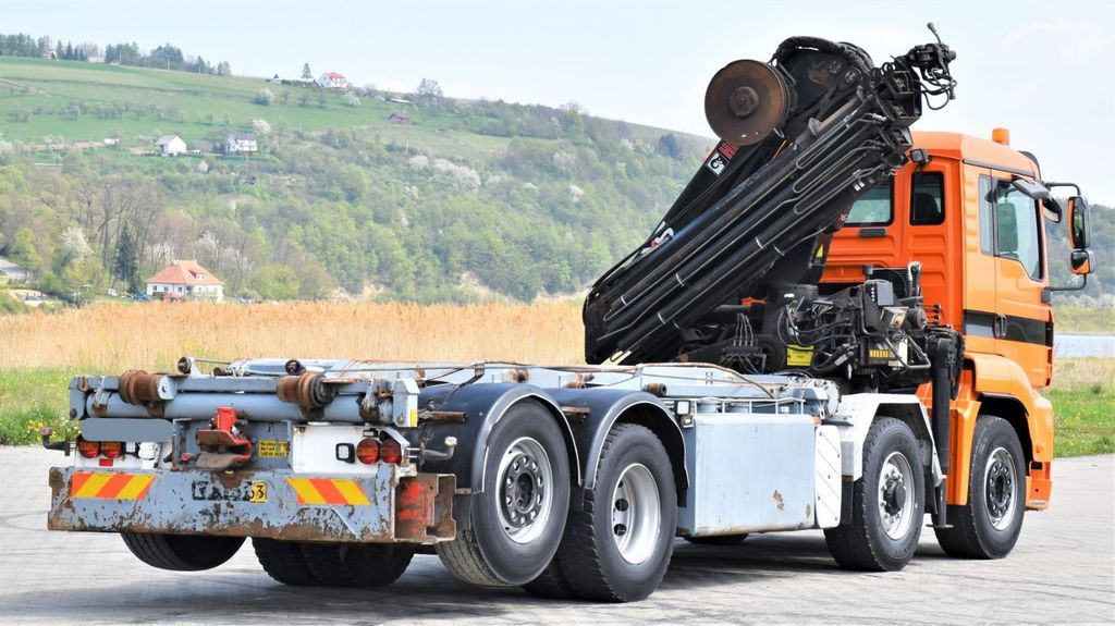 Kravas auto ar manipulatoru, Kravas automašīna - kabeļu sistēma MAN TGA 35.480 Abrollkipper*KRAN /FUNK: foto 7