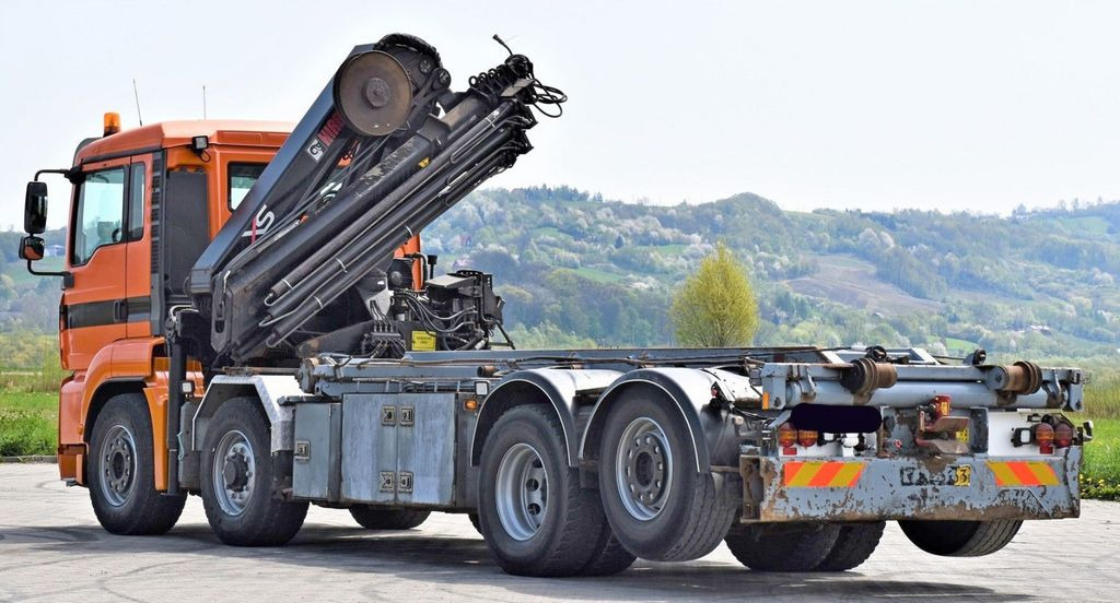 Kravas auto ar manipulatoru, Kravas automašīna - kabeļu sistēma MAN TGA 35.480 Abrollkipper*KRAN /FUNK: foto 6