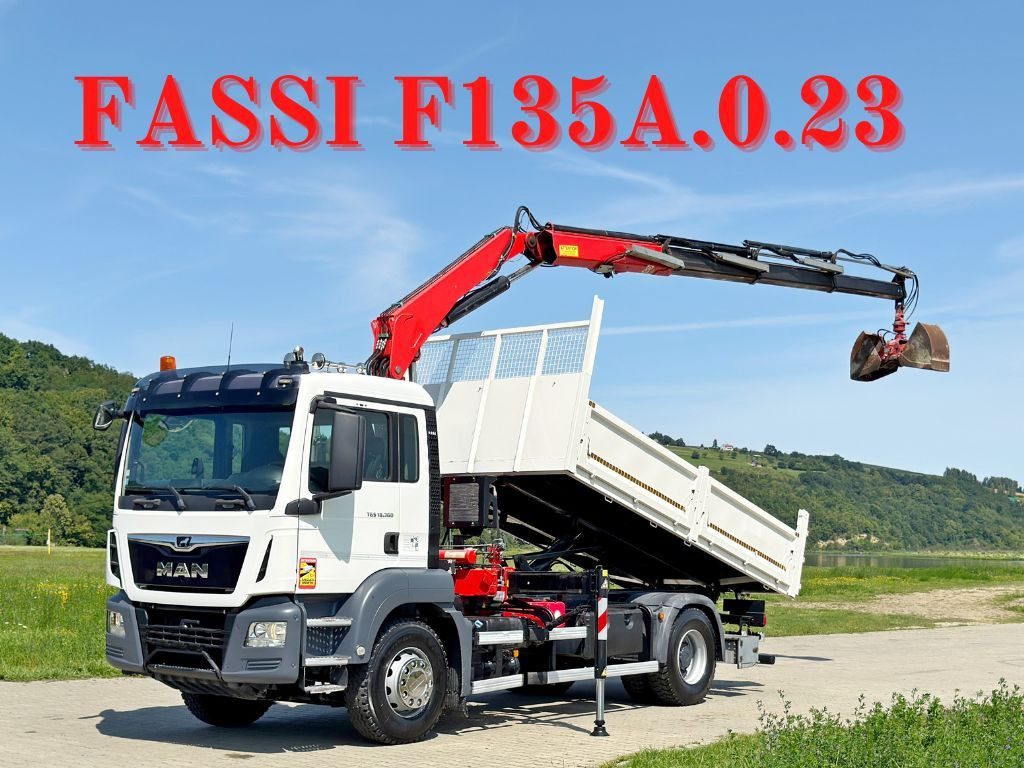 MAN TGS 18.360 * FASSI F135A.0.23 + FUNK * TOP - Kravas automašīna pašizgāzējs, Kravas auto ar manipulatoru: foto 1 MAN TGS 18.360 * FASSI F135A.0.23 + FUNK * TOP - Kravas automašīna pašizgāzējs, Kravas auto ar manipulatoru: foto 1