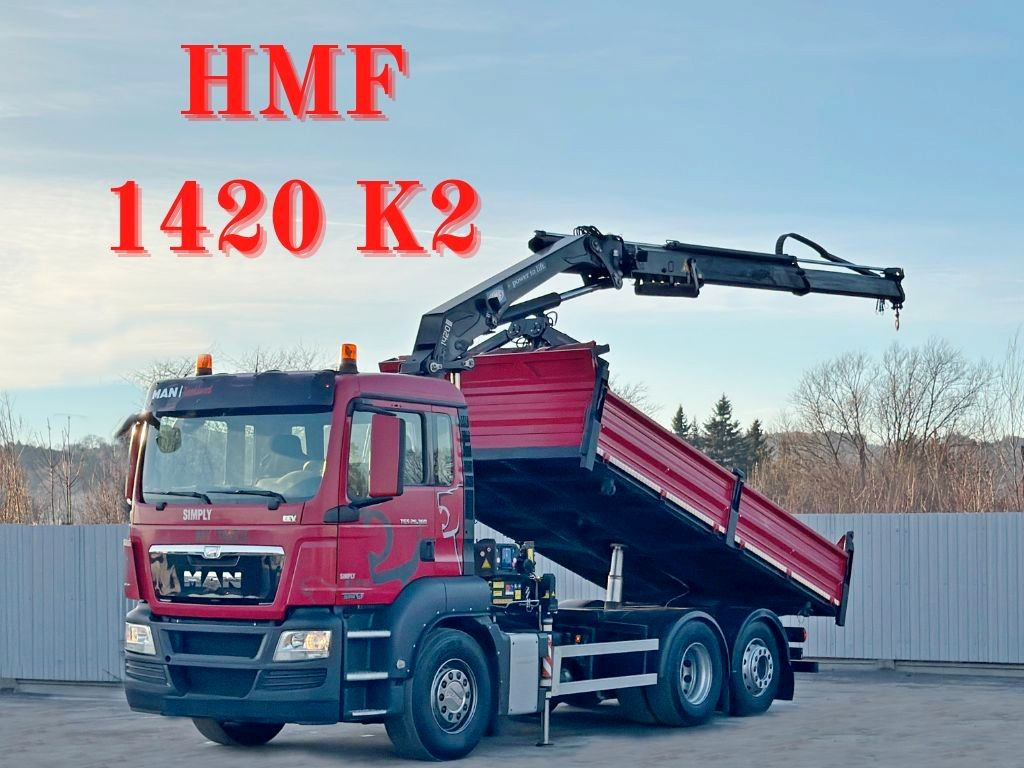 MAN TGS 26.360 Kipper 5,15m*HMF 1420 K2 + FUNK/6x2 - Kravas auto ar manipulatoru: foto 1 MAN TGS 26.360 Kipper 5,15m*HMF 1420 K2 + FUNK/6x2 - Kravas auto ar manipulatoru: foto 1