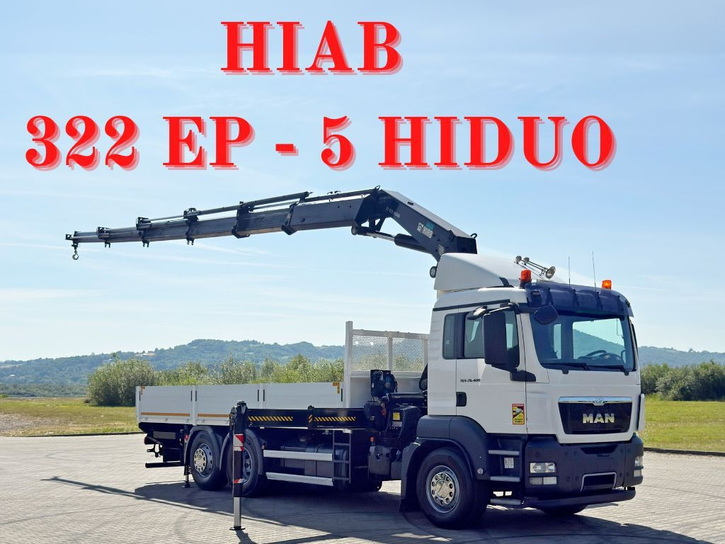 MAN TGS 26.400 * HIAB 322 EP-5 HIDUO + FUNK* TOP - Kravas auto ar manipulatoru: foto 1 MAN TGS 26.400 * HIAB 322 EP-5 HIDUO + FUNK* TOP - Kravas auto ar manipulatoru: foto 1